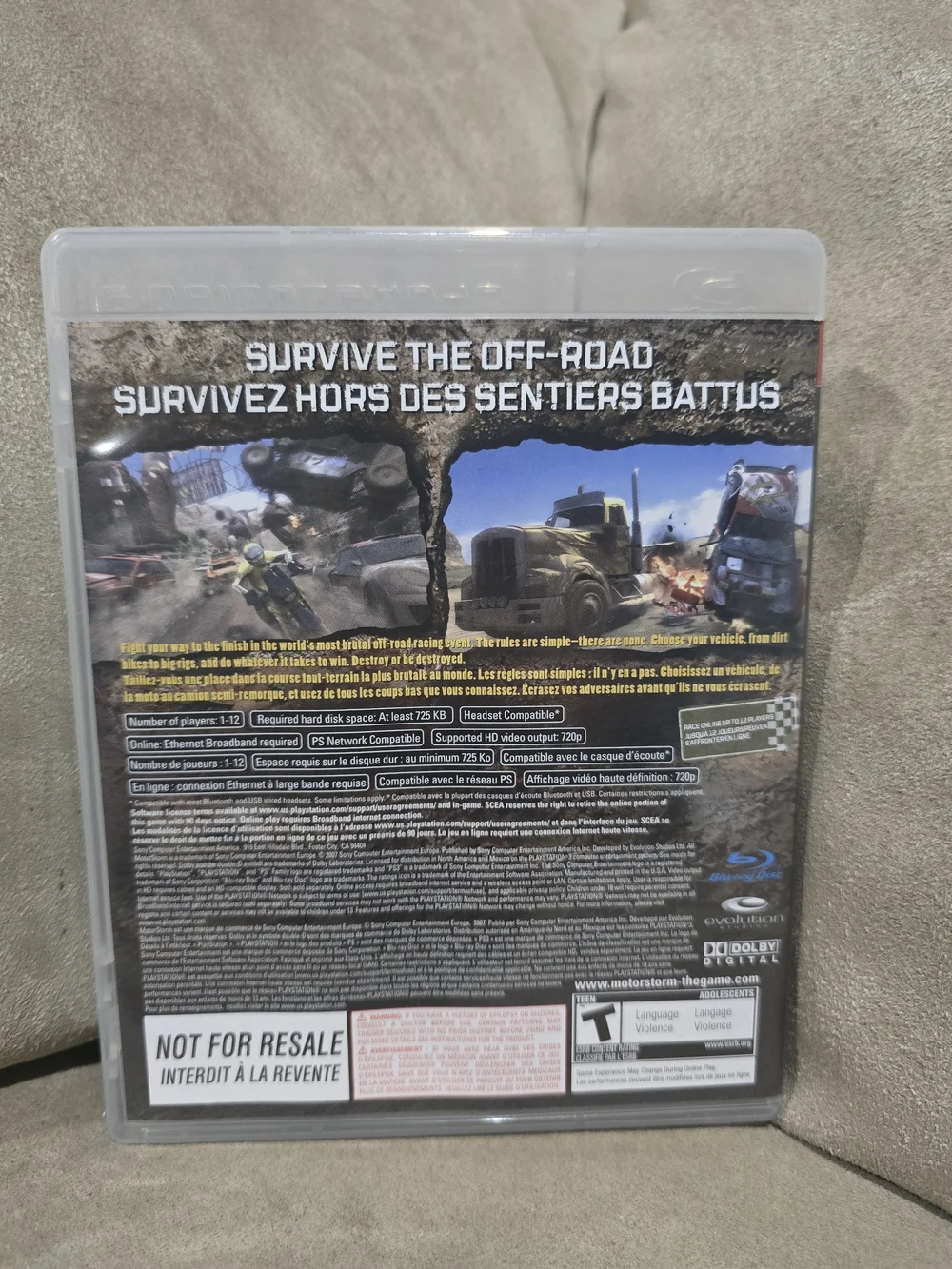MotorStorm PlayStation 3 PS3 Game